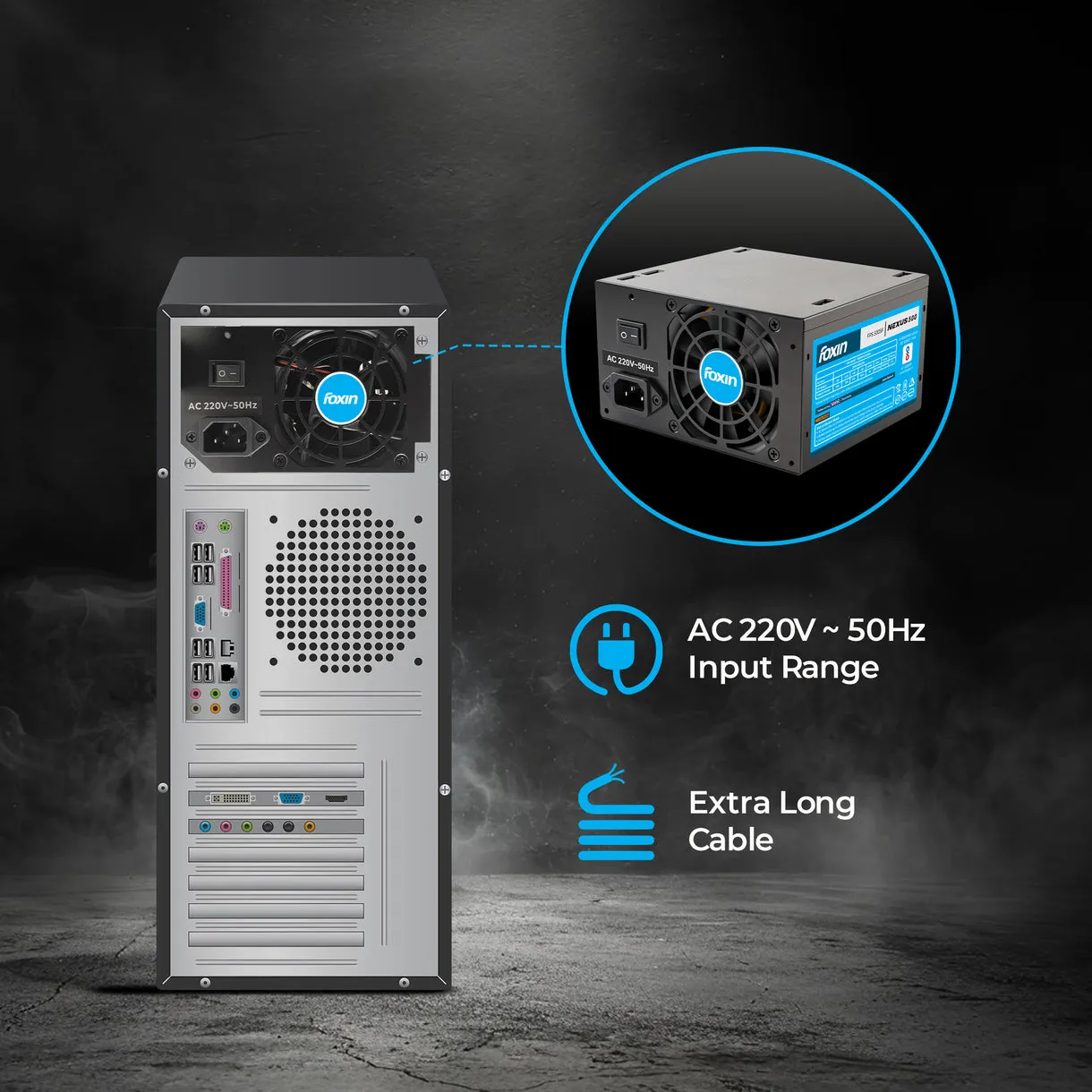 Foxin Desktop Power Supply 500w (Nexus 500) view 5
